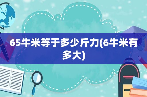 65牛米等于多少斤力(6牛米有多大)