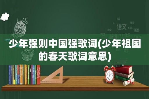 少年强则中国强歌词(少年祖国的春天歌词意思)