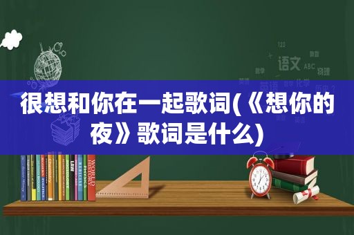 很想和你在一起歌词(《想你的夜》歌词是什么)