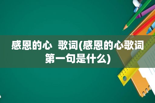 感恩的心  歌词(感恩的心歌词第一句是什么)