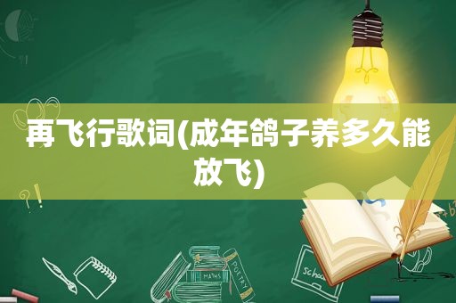 再飞行歌词(成年鸽子养多久能放飞)