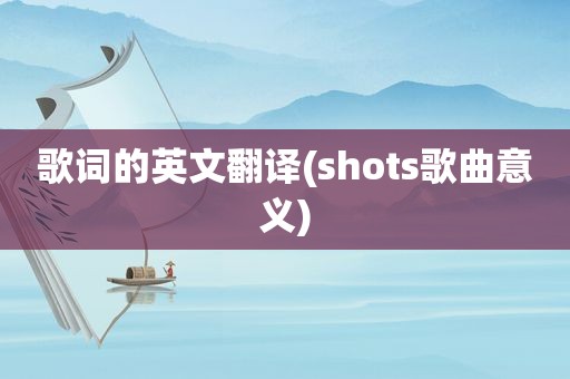 歌词的英文翻译(shots歌曲意义)