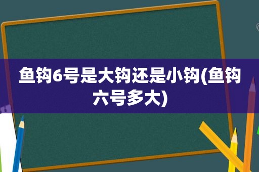 鱼钩6号是大钩还是小钩(鱼钩六号多大)