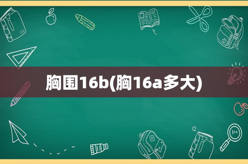 胸围16b(胸16a多大)