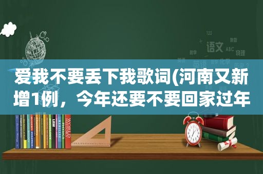 爱我不要丢下我歌词(河南又新增1例，今年还要不要回家过年)