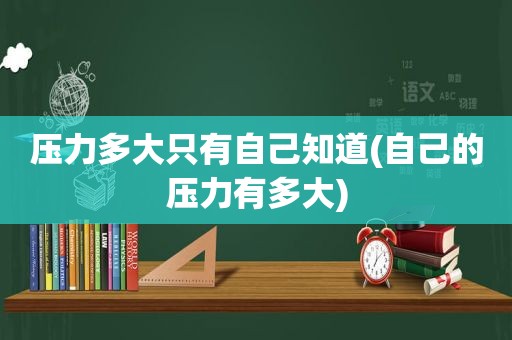 压力多大只有自己知道(自己的压力有多大)