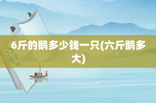 6斤的鹅多少钱一只(六斤鹅多大)