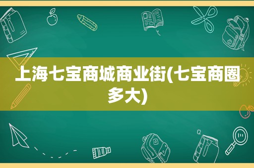 上海七宝商城商业街(七宝商圈多大)