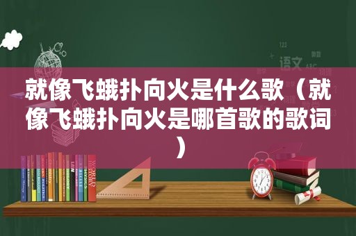 就像飞蛾扑向火是什么歌（就像飞蛾扑向火是哪首歌的歌词）