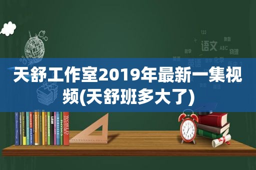 天舒工作室2019年最新一集视频(天舒班多大了)