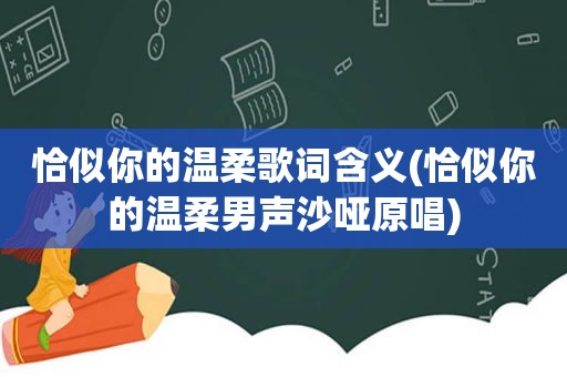 恰似你的温柔歌词含义(恰似你的温柔男声沙哑原唱)