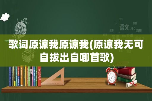 歌词原谅我原谅我(原谅我无可自拔出自哪首歌)