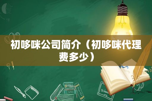 初哆咪公司简介（初哆咪代理费多少）