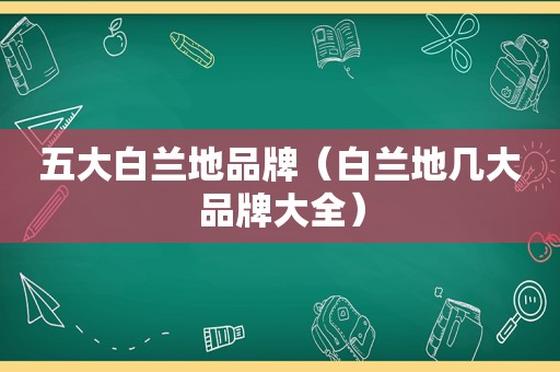 五大白兰地品牌（白兰地几大品牌大全）