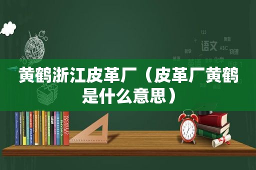 黄鹤浙江皮革厂（皮革厂黄鹤是什么意思）