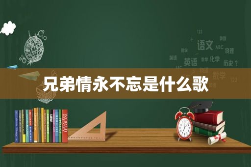 兄弟情永不忘是什么歌