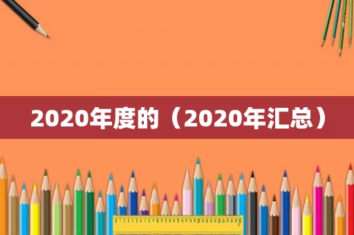 2020年度的（2020年汇总）