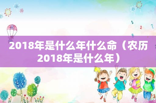 2018年是什么年什么命（农历2018年是什么年）