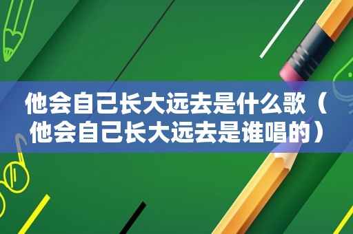 他会自己长大远去是什么歌（他会自己长大远去是谁唱的）