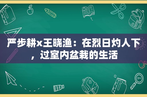 严步耕x王晓渔：在烈日灼人下，过室内盆栽的生活