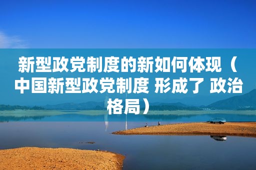 新型政党制度的新如何体现（中国新型政党制度 形成了 政治格局）