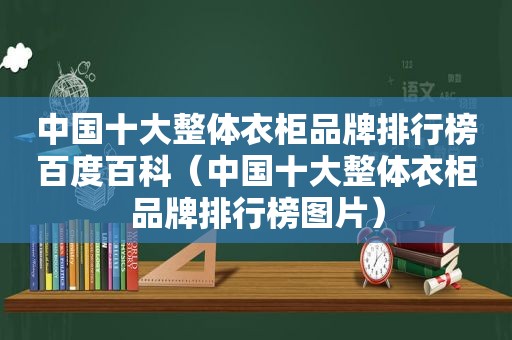 中国十大整体衣柜品牌排行榜百度百科（中国十大整体衣柜品牌排行榜图片）