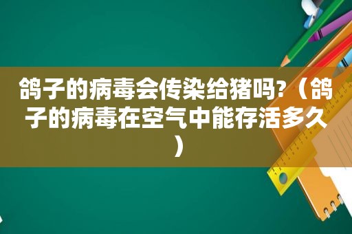 鸽子的病毒会传染给猪吗?（鸽子的病毒在空气中能存活多久）