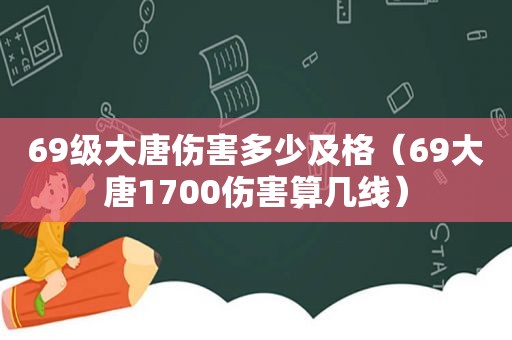 69级大唐伤害多少及格（69大唐1700伤害算几线）