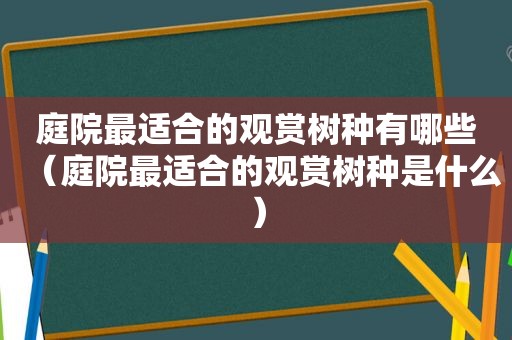 庭院最适合的观赏树种有哪些（庭院最适合的观赏树种是什么）