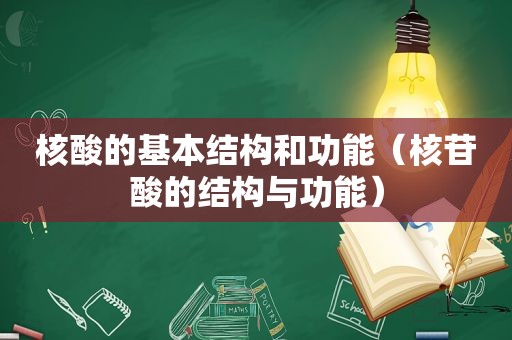 核酸的基本结构和功能（核苷酸的结构与功能）