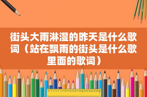 街头大雨淋湿的昨天是什么歌词（站在飘雨的街头是什么歌里面的歌词）