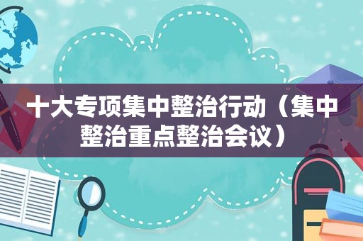 十大专项集中整治行动（集中整治重点整治会议）