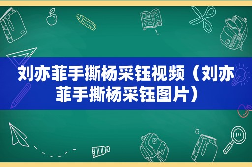 刘亦菲手撕杨采钰视频（刘亦菲手撕杨采钰图片）