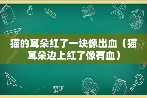 猫的耳朵红了一块像出血（猫耳朵边上红了像有血）