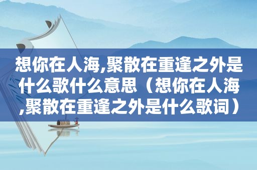 想你在人海,聚散在重逢之外是什么歌什么意思（想你在人海,聚散在重逢之外是什么歌词）