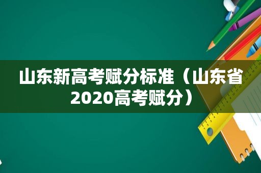 山东新高考赋分标准（山东省2020高考赋分）