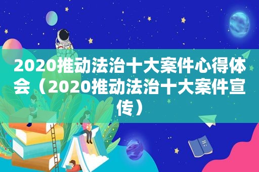 2020推动法治十大案件心得体会（2020推动法治十大案件宣传）