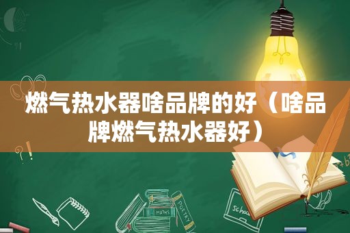 燃气热水器啥品牌的好（啥品牌燃气热水器好）