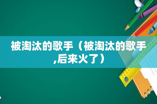 被淘汰的歌手（被淘汰的歌手,后来火了）