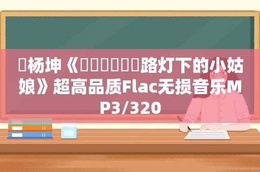 ​杨坤《​​​​​​路灯下的小姑娘》超高品质Flac无损音乐MP3/320