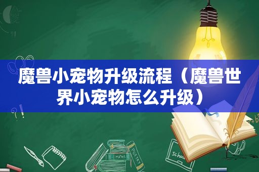 魔兽小宠物升级流程（魔兽世界小宠物怎么升级）