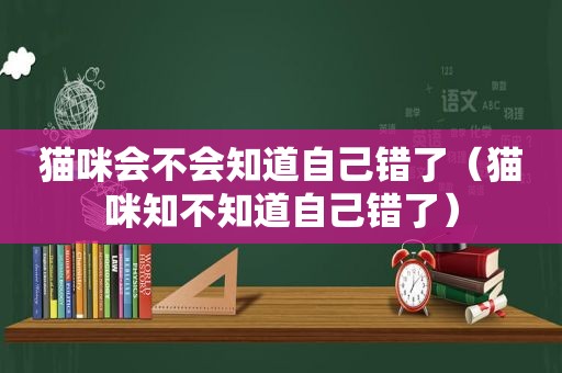 猫咪会不会知道自己错了（猫咪知不知道自己错了）