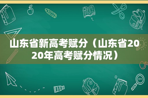 山东省新高考赋分（山东省2020年高考赋分情况）