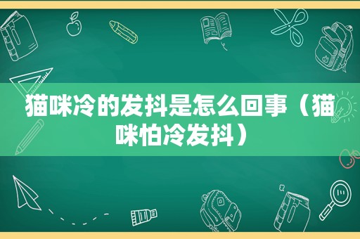 猫咪冷的发抖是怎么回事（猫咪怕冷发抖）