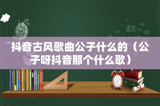 抖音古风歌曲公子什么的（公子呀抖音那个什么歌）