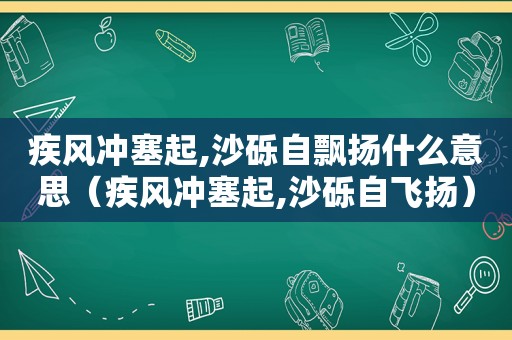 疾风冲塞起,沙砾自飘扬什么意思（疾风冲塞起,沙砾自飞扬）