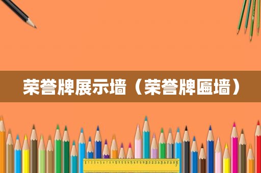 荣誉牌展示墙（荣誉牌匾墙）