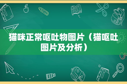 猫咪正常呕吐物图片（猫呕吐图片及分析）