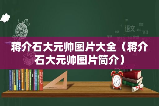 蒋介石大元帅图片大全（蒋介石大元帅图片简介）