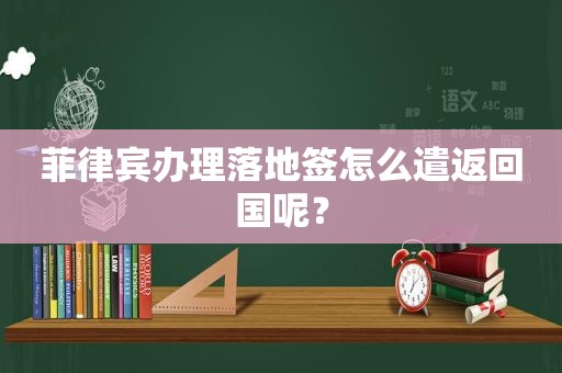 菲律宾办理落地签怎么遣返回国呢？